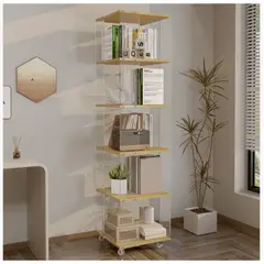 HOMER DESIGN - Biblioteca Librero Giratorio Libros Transparente 165x40cm