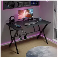 HOMER DESIGN - Escritorio Gamer 100x60x74cm Base Acero Cubierta Melamina