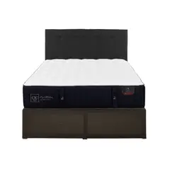 CIC - CAMA IRON SMART PREMIUM 2 PLAZAS + RESPALDO BLACK + FALDÓN