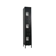 GENERICO - Casillero locker metálico black: 1 cuerpo 3 puertas