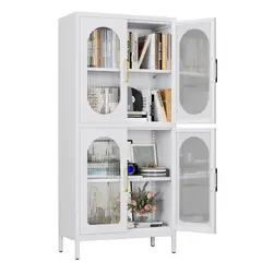 GENERICO - Vitrina con vidrio 4 puertas linea white home YXG-02