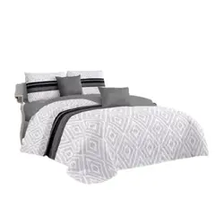 GENERICO - Cubrecama Quilt Verano Super King 270 x 290 cm - Gris Rombos KFL689