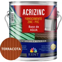 KENT - Pintura para techos Acrizinc Galon terracota