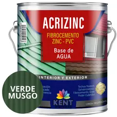 KENT - Pintura para techos Acrizinc Galon Verde musgo