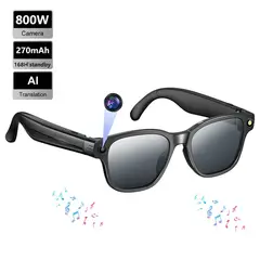 STARTECHOFFICE - Gafas Inteligentes Cámara HD 8MP Traducción AI WiFi Bluetooth