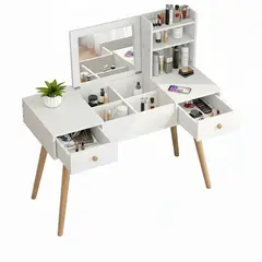 SPACE HOME - Tocador escritorio Magic color blanco 2 cajones