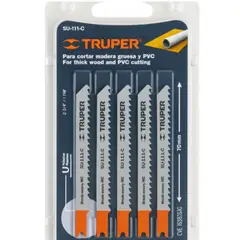 TRUPER - Hoja Para Sierra Caladora Madera Gruesa Y Pvc 5un Truper…