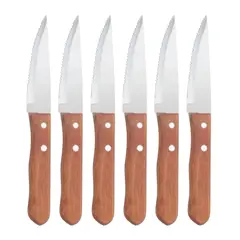 GENERICO - Set 6 Cuchillos de Carne Dentados Fontina