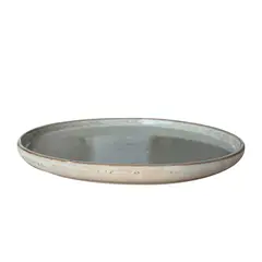 IMAHE - Set 6 Platos Redondo Ceramica 28 Cm Gris Linea Oslo