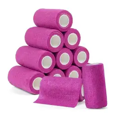 GENERICO - Pack X12 Venda Coban Cinta Para Vendaje Deportes 75mm X450cm Fucsia