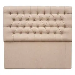 VINTAGE MOBEL - Respaldo de cama capitone Queen Lino Beige