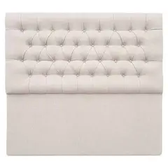 VINTAGE MOBEL - Respaldo de cama capitone Queen Lino Marfil