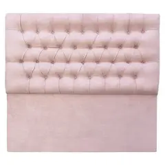 VINTAGE MOBEL - Respaldo de cama capitone Queen Felpa Palo Rosa