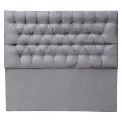 VINTAGE MOBEL - Respaldo de cama capitone Super King Felpa Gris Claro