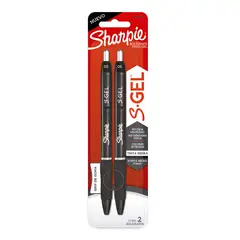 SHARPIE - Set 2 Lápices Tinta Negra S-gel 0,5mm Grip De Goma