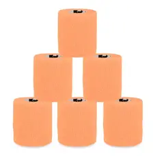 GENERICO - Pack X 6 Venda Coban Cinta Para Vendaje Deportes 10cmx4,5m Naranja