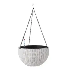 GENERICO - Macetero 28x16x18 cm colgante blanco Casa VIVA