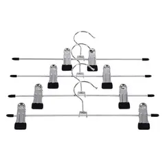 GENERICO - Pack 10 Colgadores de Metal con Pinzas para Pantalones o Lenceria Gms