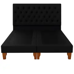 GENERICO - Cama 2 Plazas Modelo Top Quality Negro