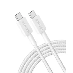 ANKER - 322 Cable USB-C a USB-C 1.8m 60W PowerLine Trenzado Color Blanco