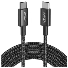 ANKER - 322, Cable Trenzado, Power Line, USB-C a USB-C, 1 m, 60 W, Color Negro