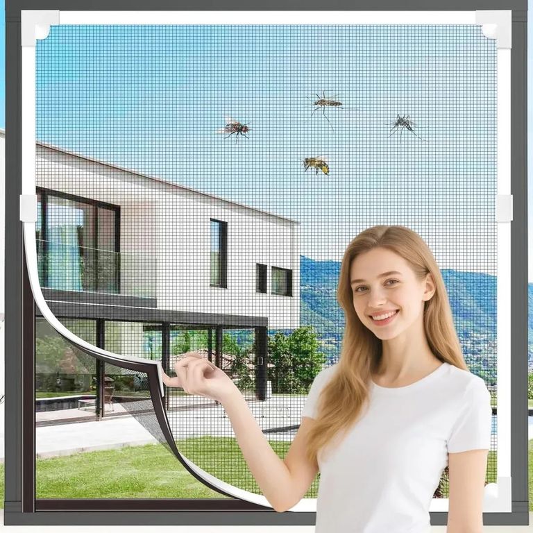 130×150 CM Malla Magnético Mosquetera Ventanas Anti Insecto