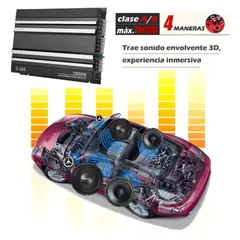 MUNDO MAGIA - Amplificador De Audio Para Auto 4 Canales C-286 7800w 12v Ab