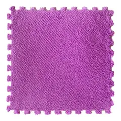 GENERICO - Pack 10 Alfombras Shaggy Rompecabezas Violeta