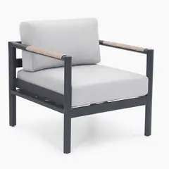 AMERITEX - Sillón Terraza Vita Gris 1 Cuerpo