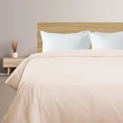 TEXTIL SUPER - FUNDA PLUMON COLOR BEIGE CON ALETA 2 PLAZAS