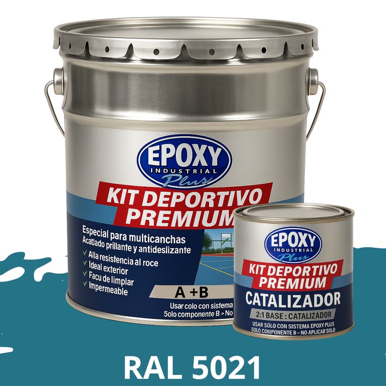 ALTO TRÁFICO Deportivo Premium Epóxica 2K Plus 4G RAL 5021