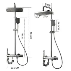 GENERICO - Ducha Columna Moderna 4 Funciones Llave Tipo Piano Express