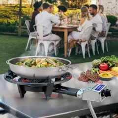 LINE - Cocina Fogón A Gas 1 Plato Portátil Cocinilla Camping Hogar