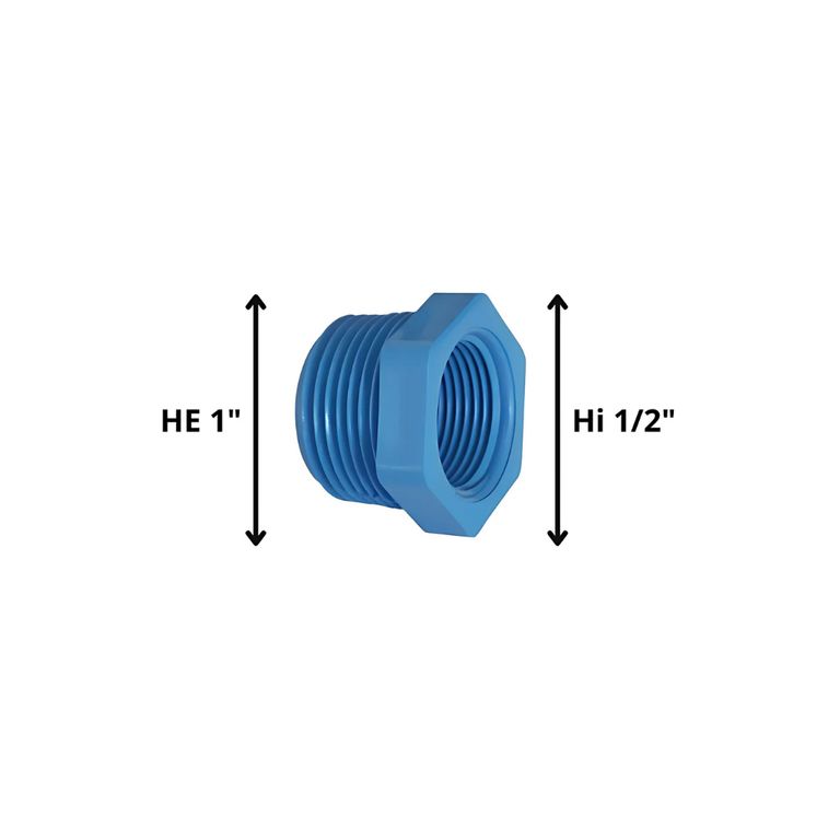 BUSHING PVC PRESION 1 HE - 1/2 HI