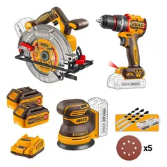 INGCO - Kit P20S Brushless 3en1 Taladro + Sierra + Lijadora