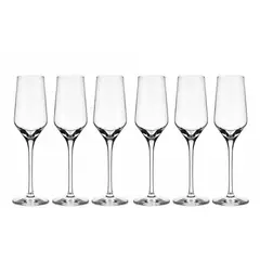 NADIR - Set 6 Copas 225mL Champagne Brunello Transparente