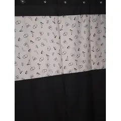 GENTILE - Cortina de Baño Medida Especial color Negro Tacones 200x200 Cms