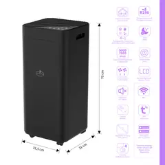 KLYMA - Aire Acondicionado Portátil WiFi 9000 BTU KÖLD 9wf PRO Black