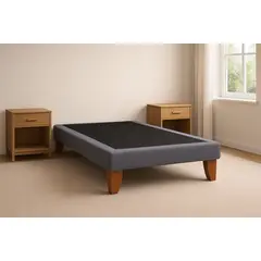 GENERICO - Base Cama 1.5 Plazas 105x190 Gris Oscuro
