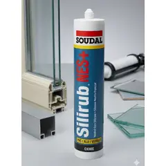 SOUDAL - Silicona Neutra Silirub Nes+ Marrón 300 Ml.
