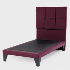 COLBOX - Respaldo + Base Atenas 1 Pl Felpa Burdeo