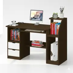 SPACE HOME - Escritorio con gavetas para oficina blanco