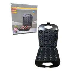 GENERICO - Maquina Para Hacer Mini Donas 16 Rosquillas Antiadherente Color Negro