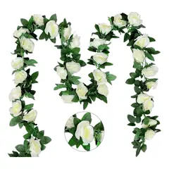 SUPERCENTER - 10 Pack Flores Artificiales Rosas Enredadera Decoración