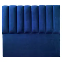 VINTAGE MOBEL - Respaldo de cama Tubular Queen Felpa Azul