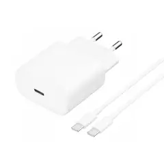 LEVO - Cargador Ultra Rápido 45W + Cable De Carga Rápida 1Mt - Blanco
