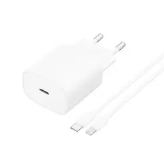 LEVO - Cargador Super Rapido 25W + Cable Carga Lightning 1 Mt