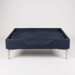 BLOCCARE - Cama de Mascotas - Talla M EXTRA (50x75 cm) / Pata Cromada 15 cm (Negro)