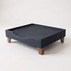 BLOCCARE - Cama de Mascotas - Talla XL EXTRA (110x80 cm) / Patas De Madera 11 cm (Negro)