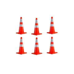 GENERICO - Conos Viales De Seguridad Flexible Cinta Reflectiva Pack X6